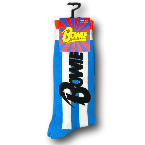 3/$20 David Bowie Funny Novelty Crew Socks - NWT - Picture 1 of 3